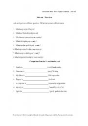 English Worksheet: Comparatves