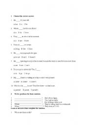 English worksheet: simple present