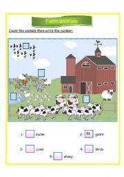 English Worksheet: Farm animals