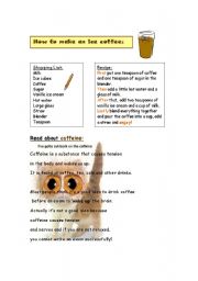 English Worksheet: How to make an Ice Coffee