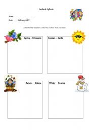 English Worksheet: clothes and seasons