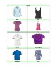 English Worksheet: picture dictionary clothes part 1 (4)