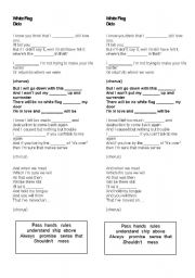 English Worksheet: White flag (Dido)