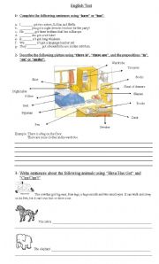 English Worksheet: english test