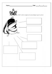English Worksheet: School Objects