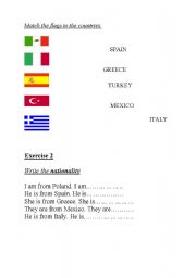 English worksheet: Nationalities