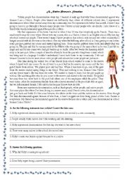 English Worksheet: A Native Persons Situation