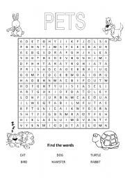 Pets word search