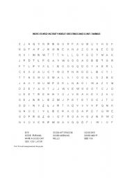 English Worksheet: WORD SEARCH ACTIVITY 