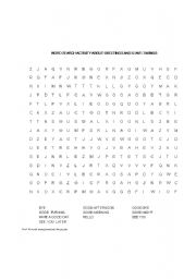 English worksheet: WORD SEARCH ACTIVITY 