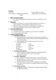 English Worksheet: Adjectives and articles