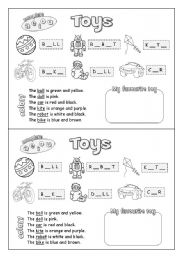 English Worksheet: Toys