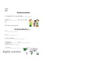 English worksheet: Introduce your classmate or friend