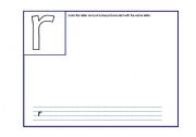 English worksheet: the letter r 