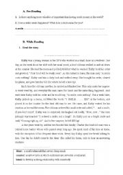 English Worksheet: good reading activity