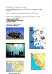 English Worksheet: Describing places: The University