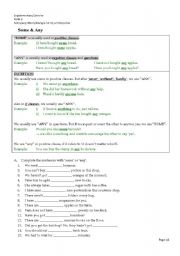 English Worksheet: quantitifier