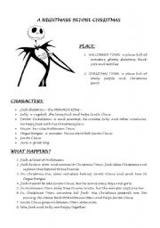 English Worksheet: nightmare before christmas