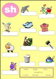 English Worksheet: Phonics 3 - sh