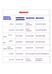 English Worksheet: PRONOUNS