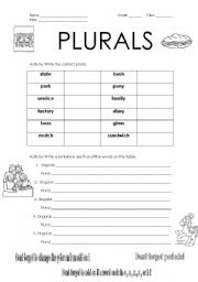 English Worksheet: Plurals