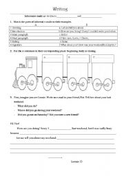 English Worksheet: Writing