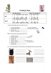 English Worksheet: Getting it done - talking about repairs