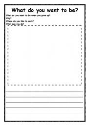 English Worksheet: What do you want to be when you grow up?