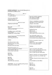 English Worksheet: Enter Sandman
