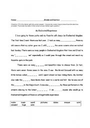 English Worksheet: activity sheet using long u words