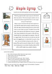 English Worksheet: Maple Syrup