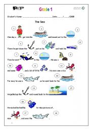 English Worksheet: the sea