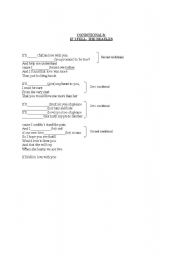 English worksheet: Song: second conditional