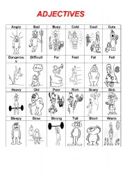 English Worksheet: ADJECTIVES