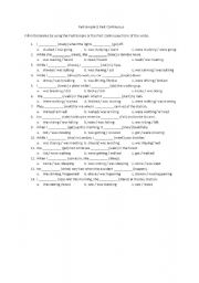 English Worksheet: Past simple & past Continuous