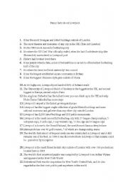 English Worksheet: funny facts about Liverpool