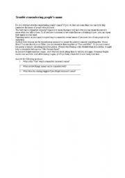 English Worksheet: Reading text ( pre-intermediate)