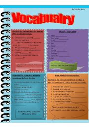 English Worksheet: Vocabulary is Important
