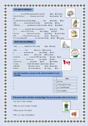 English Worksheet: Present and past tenses