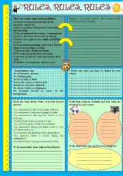 English Worksheet: Rules, rules, rules