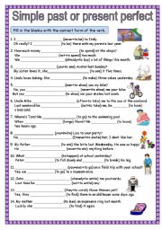 English Worksheet: simple past or present perfect