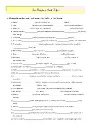 English Worksheet: Past Simple and Past Perfect