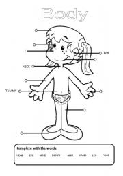 English Worksheet: The body