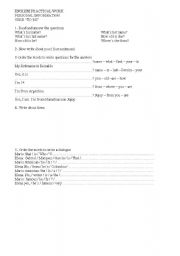 English worksheet: elementary personal information