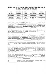English Worksheet: BORIS JOHNSON CLOZE TEXT + USING ICT IDEA
