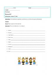 English worksheet: There is and There are