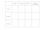 Blank Spanish Verb Conjugation Chart