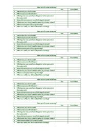 English Worksheet: How good is your memory?