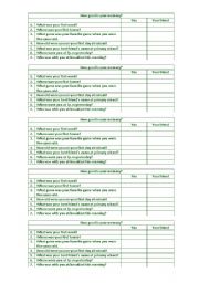 English worksheet: How good is your memory?