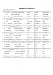 English worksheet: Work sheet printable